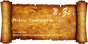 Mokry Zsuzsanna névjegykártya